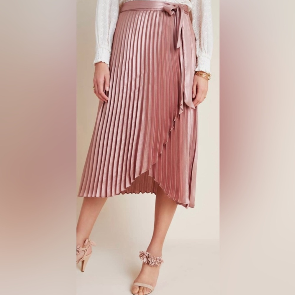 Maeve Anthropologie Blush Pink Paulina Skirt Size 8